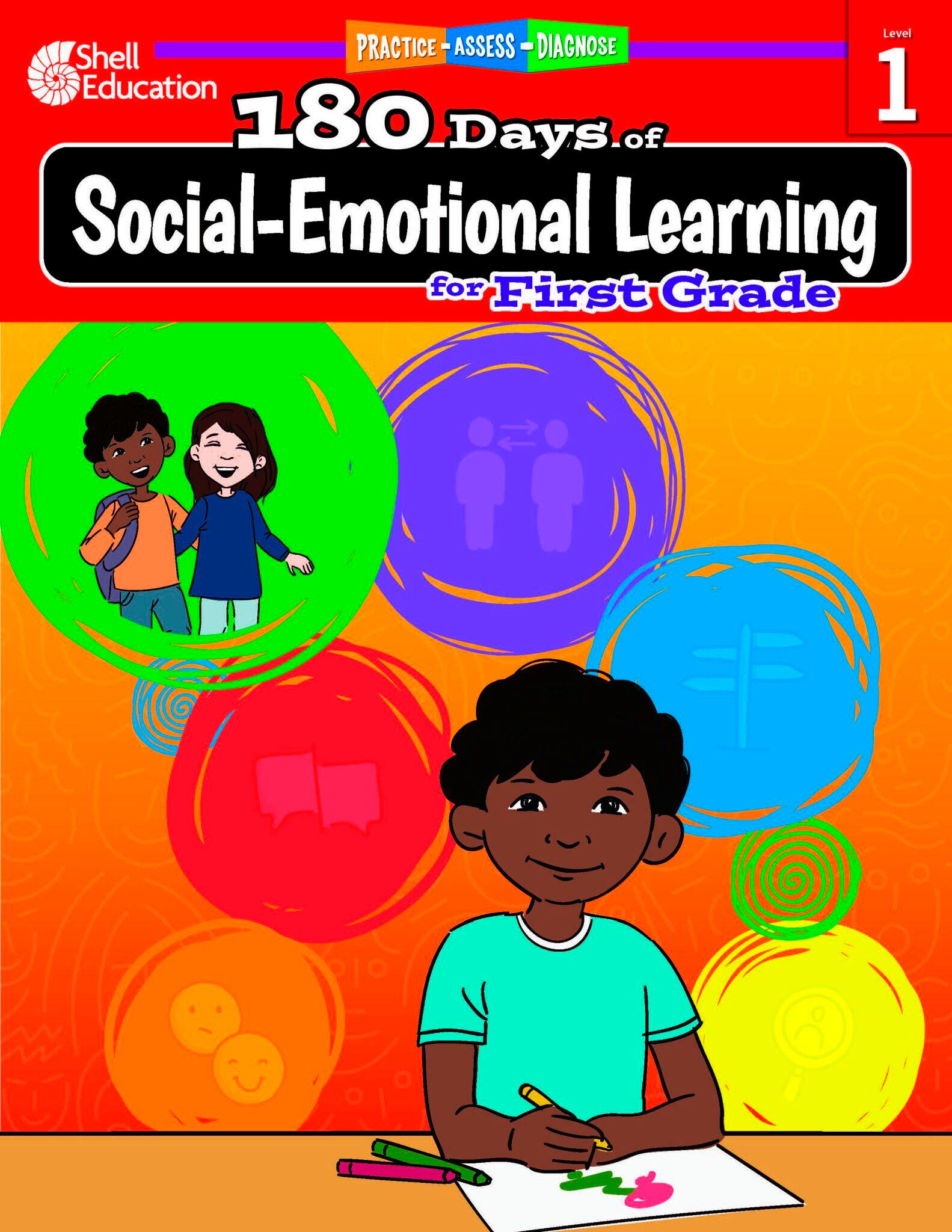 Shell Education 180 Days of Social-Emotional Learning, First Grade, Item Number 2089435